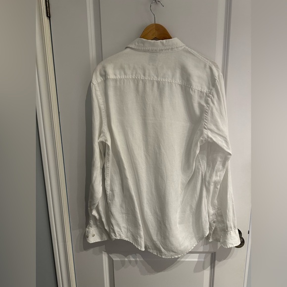 Tristan Linen white button up L - Picture 4 of 5